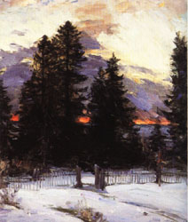 Sunset on a Winter Landscape